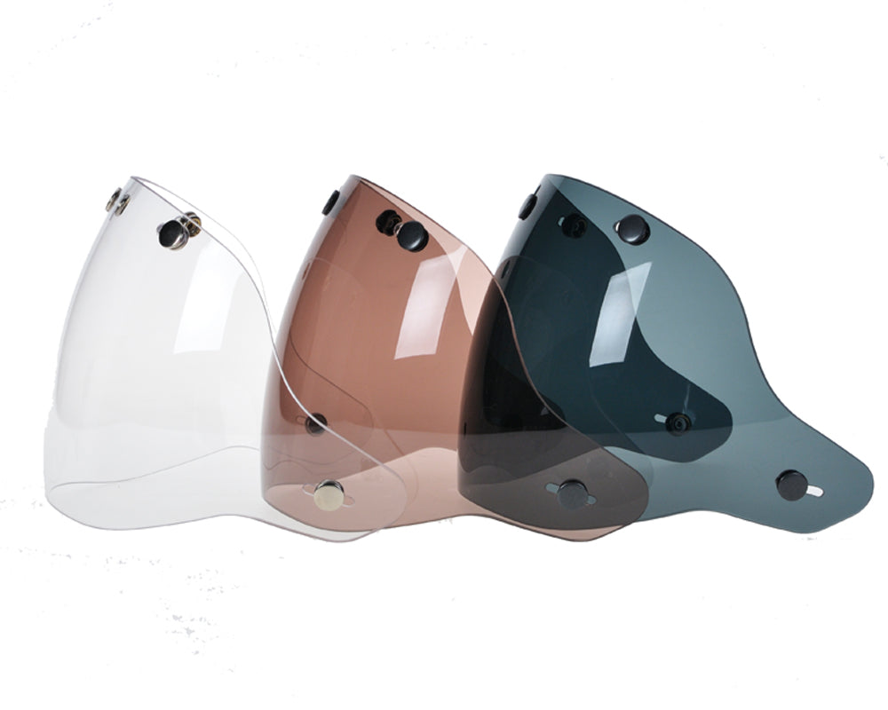 Davida Punk Motorcycle Visors open face helmets smoke tint clear road legal