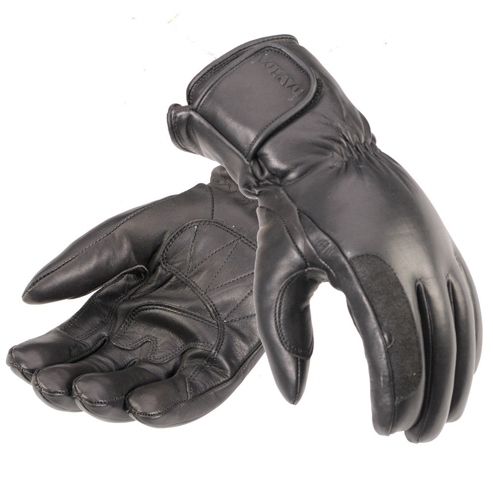 Davida Black Leather Motorcycle Glove - Men's Touring - waterproof Davida Motorcycle helmets - 1